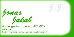 jonas jakab business card